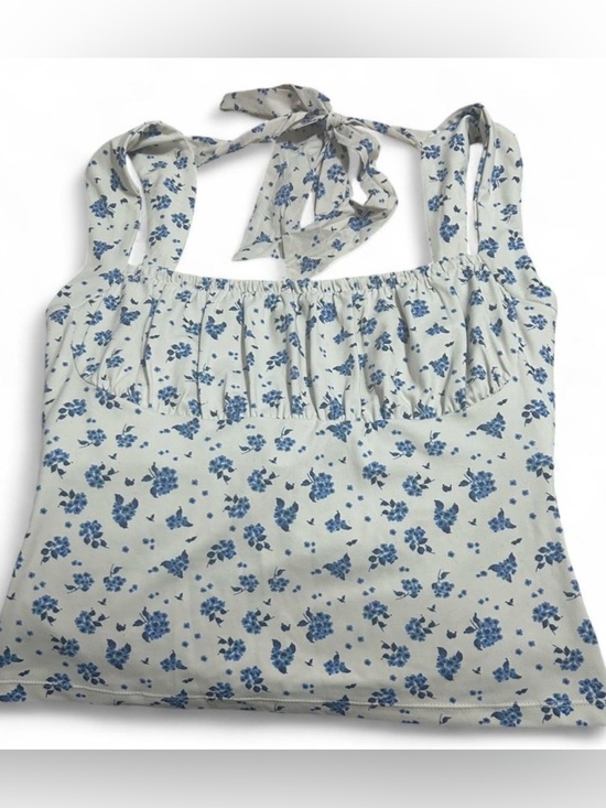 Blogilates Tops - Blogilates x Target Bow Back Tank - Blue Floral (Size Medium)